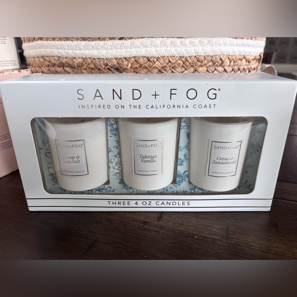 Sand + Fog Ocean & Sea Salt Candle Trio